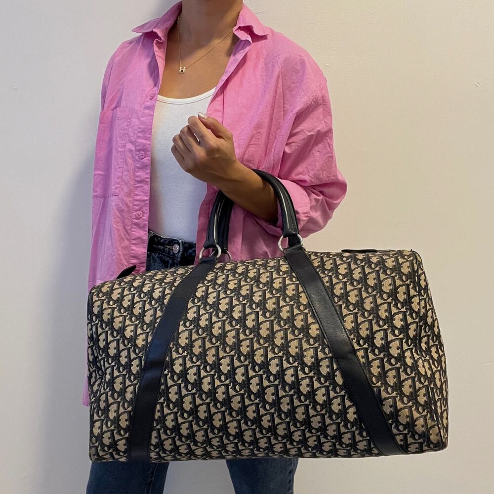 DIOR Trotter Canvas and Leather Duffel Bag - Picture 13 of 13